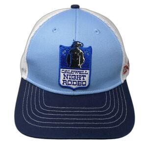 Caldwell Night Rodeo Snapback Trucker Hat Blue One Size Mesh Back Stitch It